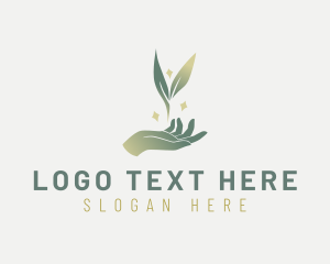 Organic Hand Leaf logo