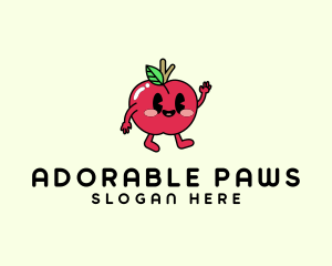 Adorable Apple Fruit logo design