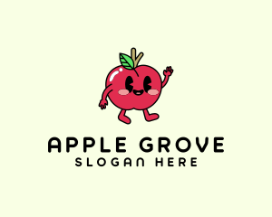 Adorable Apple Fruit logo design