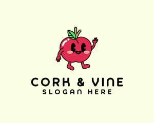 Adorable Apple Fruit logo design