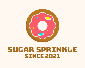 Galaxy Doughnut Dessert logo design