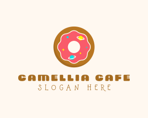 Galaxy Doughnut Dessert logo design