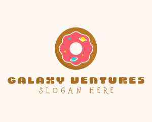 Galaxy Doughnut Dessert logo design