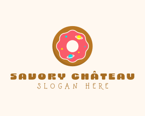 Galaxy Doughnut Dessert logo design