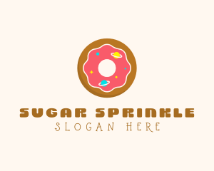 Galaxy Doughnut Dessert logo design