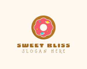 Galaxy Doughnut Dessert logo design