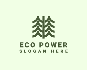 Pine Forest Nature  logo design