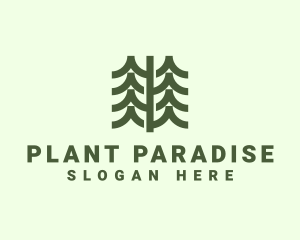 Pine Forest Nature  logo design