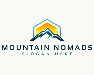 Mountain Peak Hiking logo design