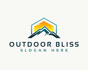 Mountain Peak Hiking logo design