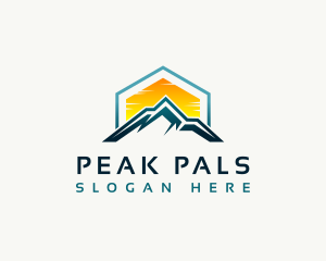 Mountain Peak Hiking logo design