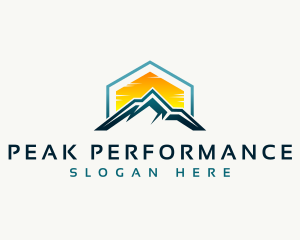 Mountain Peak Hiking logo design