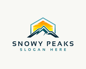 Mountain Peak Hiking logo design