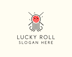 Seafood Sushi Octopus logo design