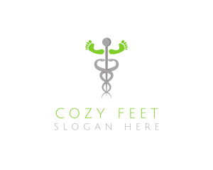 Caduceus Feet Clinic logo design