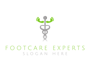 Caduceus Feet Clinic logo design