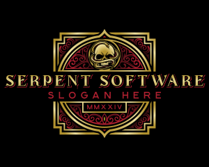 Serpent Skull Snake logo design