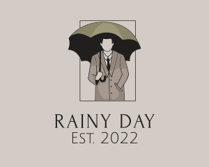 Vintage Umbrella Man logo