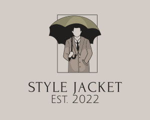 Vintage Umbrella Man logo