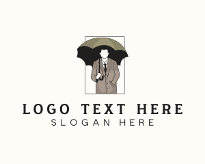 Vintage Umbrella Man logo