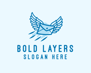 Flying Mail Envelope logo design