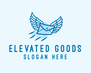 Flying Mail Envelope logo design