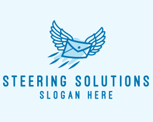 Flying Mail Envelope logo design