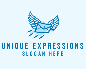 Flying Mail Envelope logo design