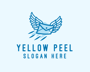 Flying Mail Envelope logo design