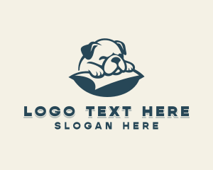 Pitbull Pug Dog logo