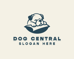 Pitbull Pug Dog logo design