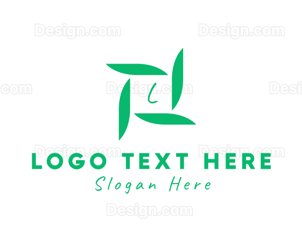 Organic Leaf Floral Branch Logo