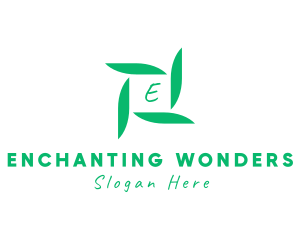 Organic Leaf Floral Branch  logo design