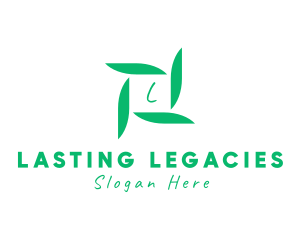 Organic Leaf Floral Branch  logo design