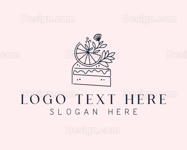 Fruit Cake Dessert Logo