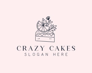 Fruit Cake Dessert logo design