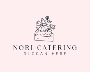 Fruit Cake Dessert logo design