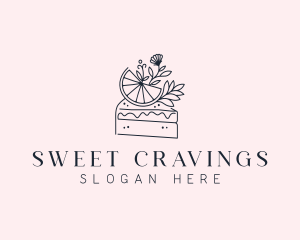 Fruit Cake Dessert logo design