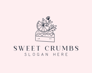 Fruit Cake Dessert logo design