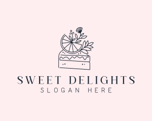 Fruit Cake Dessert logo design