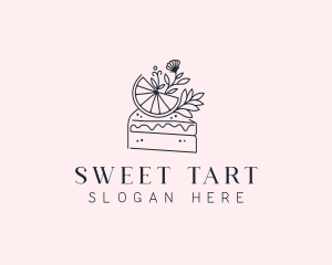 Fruit Cake Dessert logo design