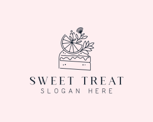 Fruit Cake Dessert logo design