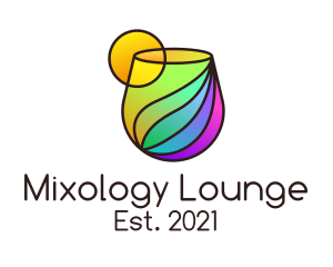 Colorful Cocktail Drink logo design