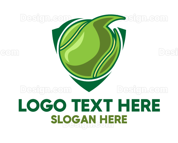 Tennis Ball Shield Logo