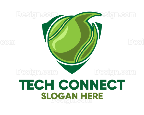 Tennis Ball Shield Logo
