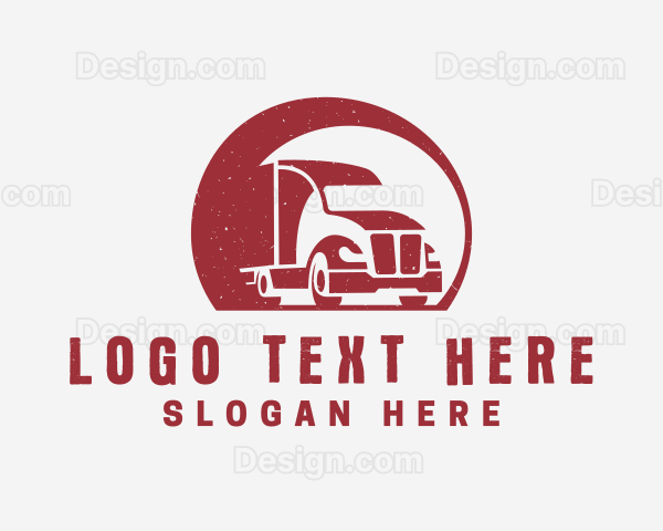 Red Freight Trucking Logo