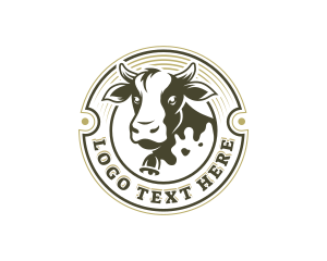 Cattle Livestock Cow logo