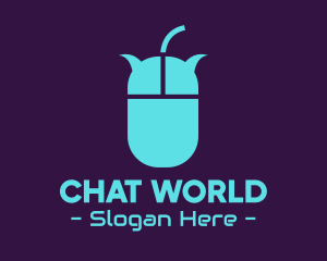 Mouse Chat Bubbles logo design