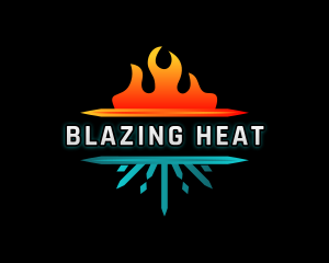 Fire Heat Cooling logo design