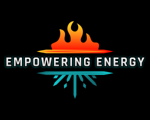 Fire Heat Cooling logo design